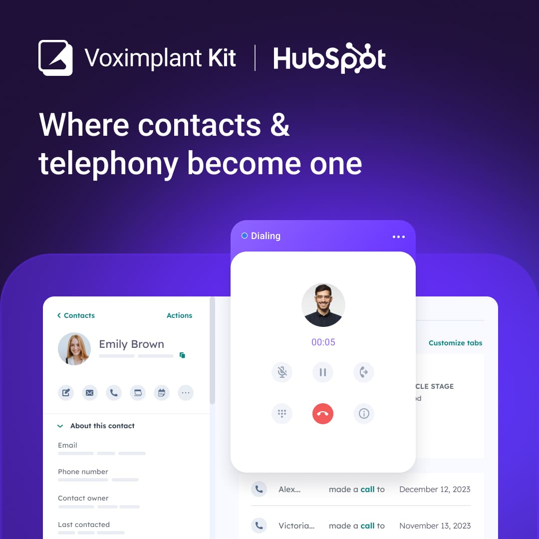 Unify CRM & Telephony, Spark Productivity with Voximplant Kit & HubSpot