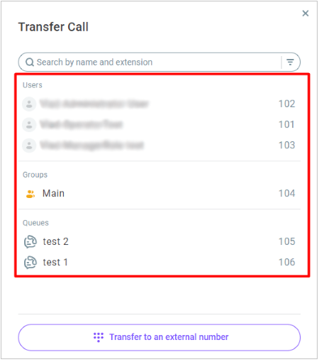 Call transfer