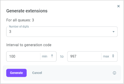 Generate extensions