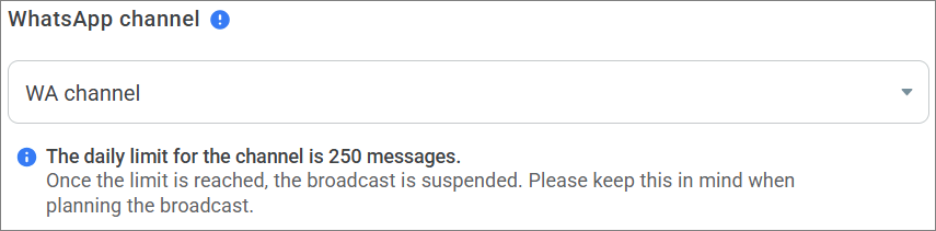 Channel limit Channel limit