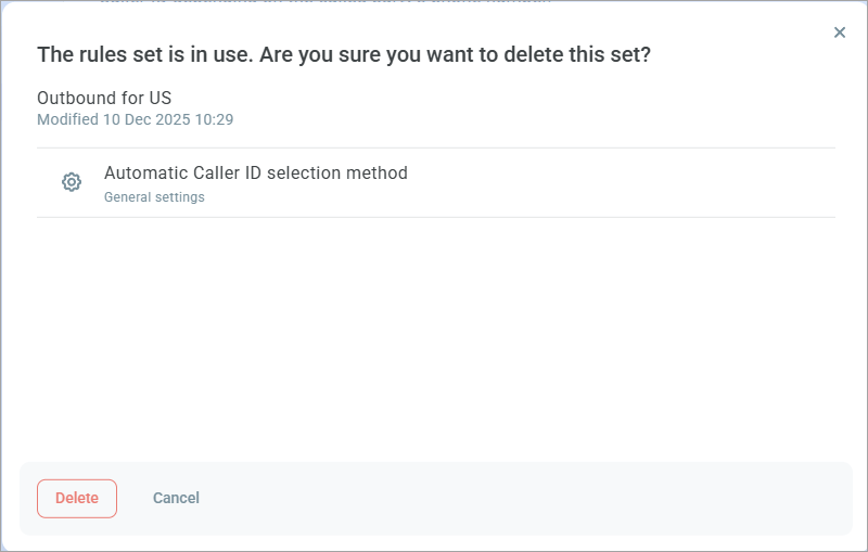 Delete set Delete set