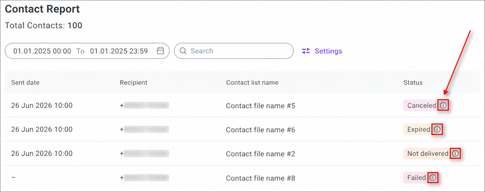 Tooltips for Canceled, Expired, Not delivered, and Failed
