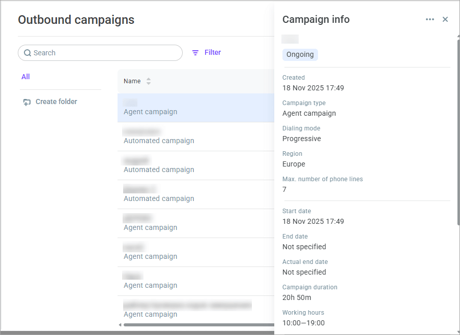 Campaign information