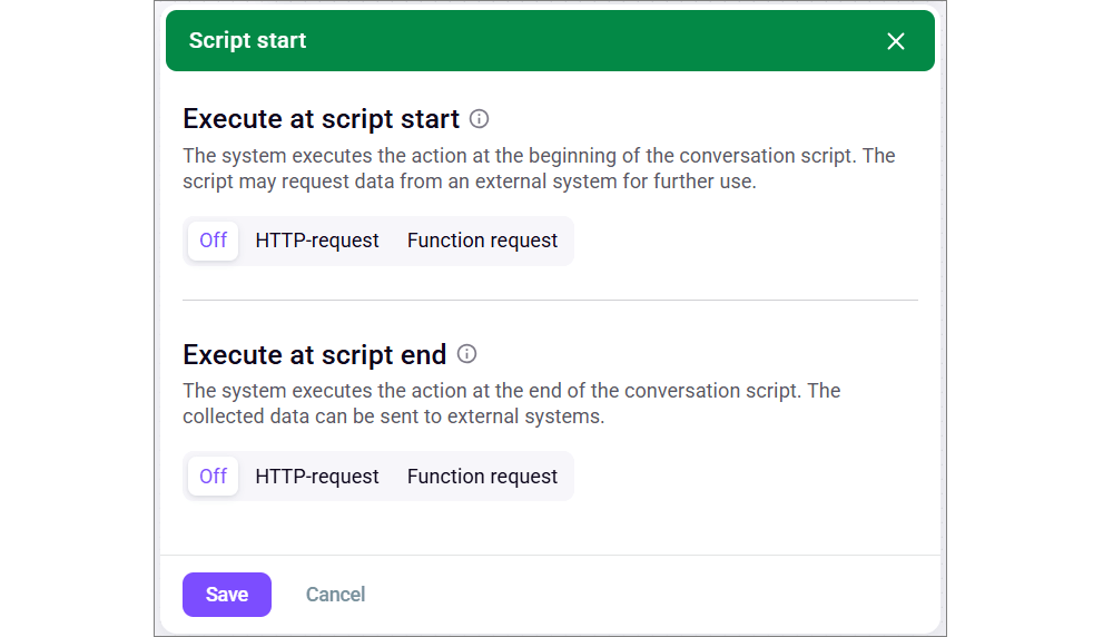 Script start