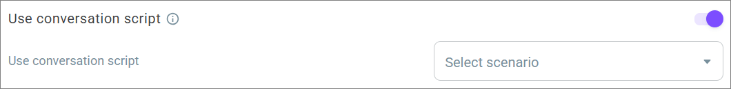Selecting a conversation script in an agent campaign Selecting a conversation script in an agent campaign