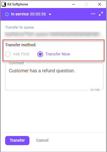 Transfer method