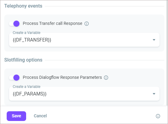 Process parameters