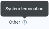 Tooltip for the Hangup initiator field