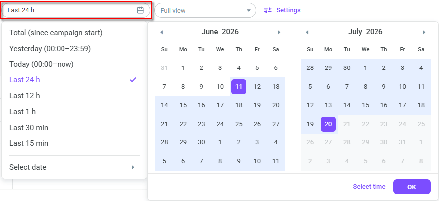 Outbound campaign statistics filters Outbound campaign statistics filters