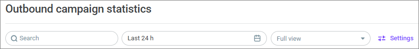 Outbound campaign statistics filters Outbound campaign statistics filters