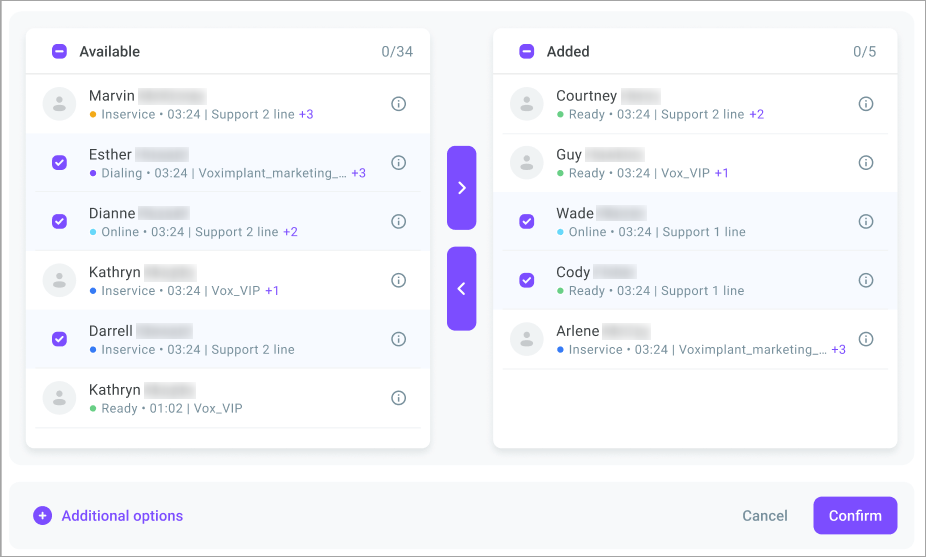 Manage agents