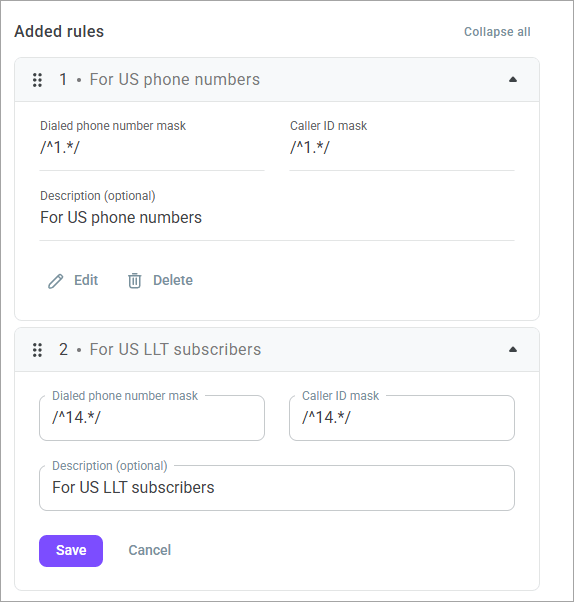 Added rules Added rules