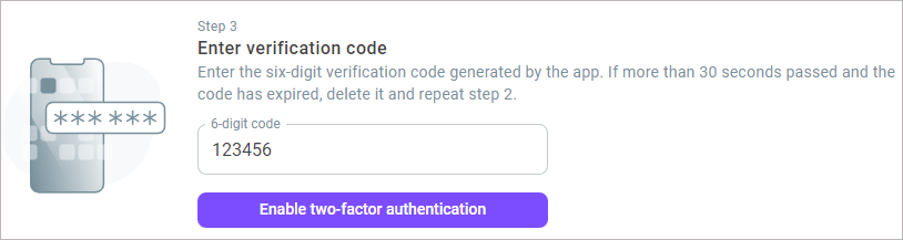 Enter a verification code