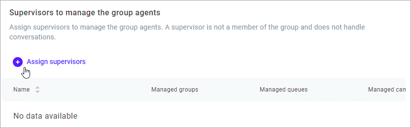 Assign supervisors