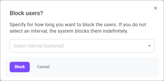 Block users Block users