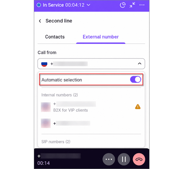 Automatic Caller ID selection