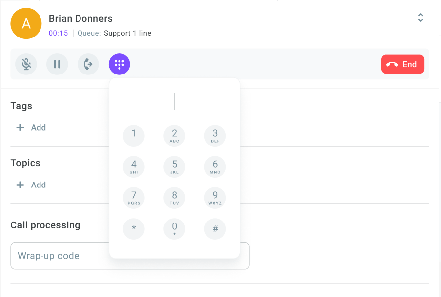 DTMF keypad