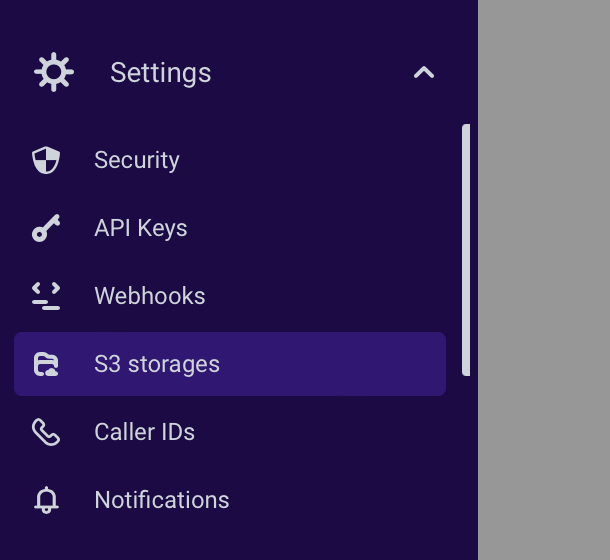 Control panel settings