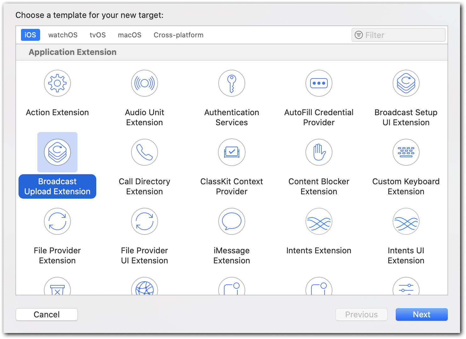 Broadcast Upload Extension