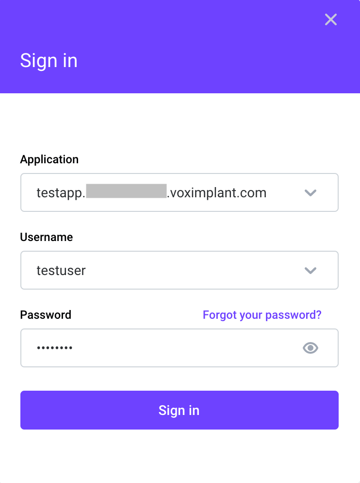 Softphone login